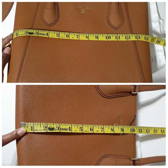 💎NWT Michael Kors Mae Luggage/Cognac Leather Medium Tote - Picture 13 of 16